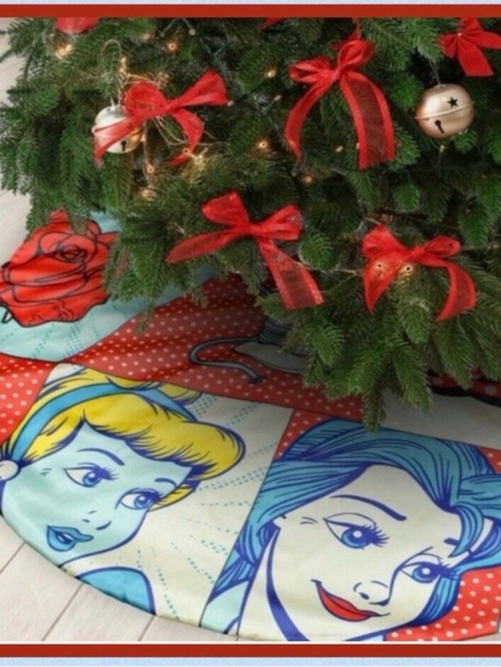 Disney 100 Years-Retro Reimagined Princess Style-Christmas Tree Skirt-48”NWT